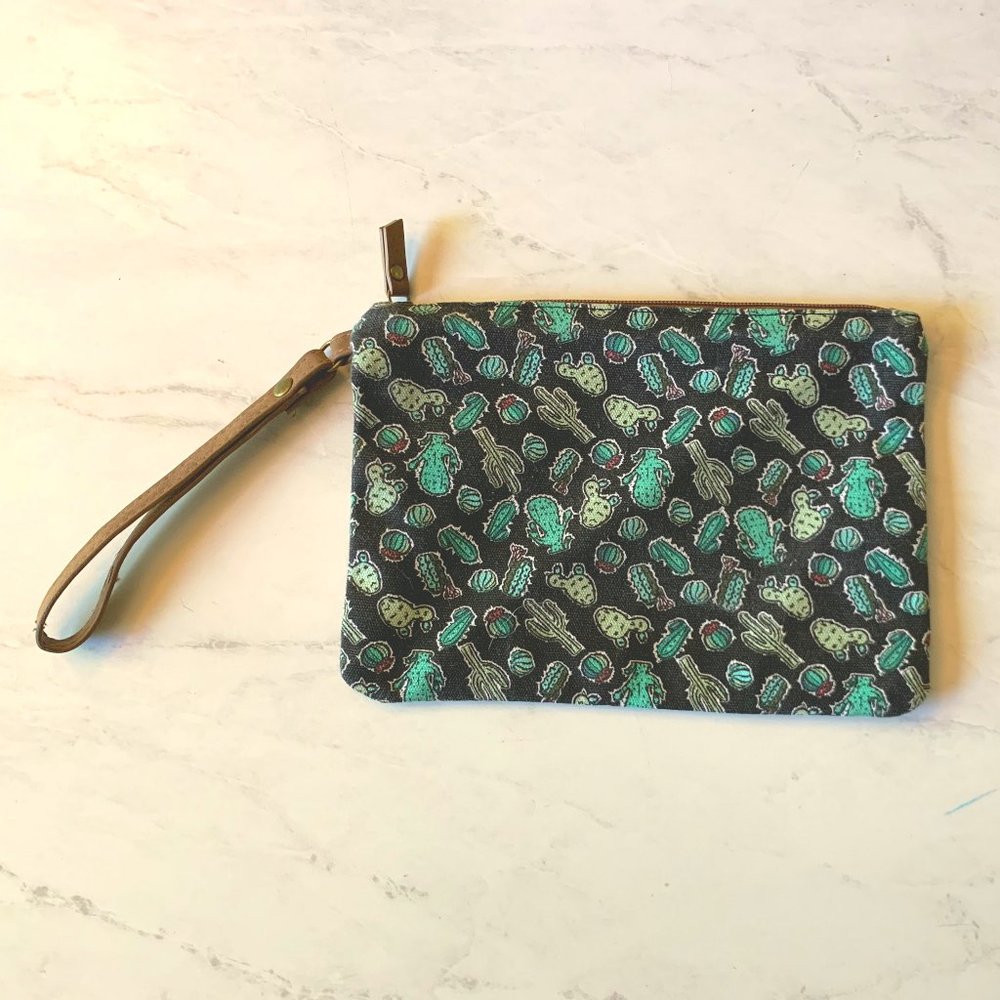 Fun Cactus Print Wristlet